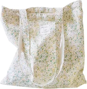 Cotton Canvas Tote Bag Reusable Soft Grocery Cloth Bag Floral Shoulder Bag for Beach Travel Shopping