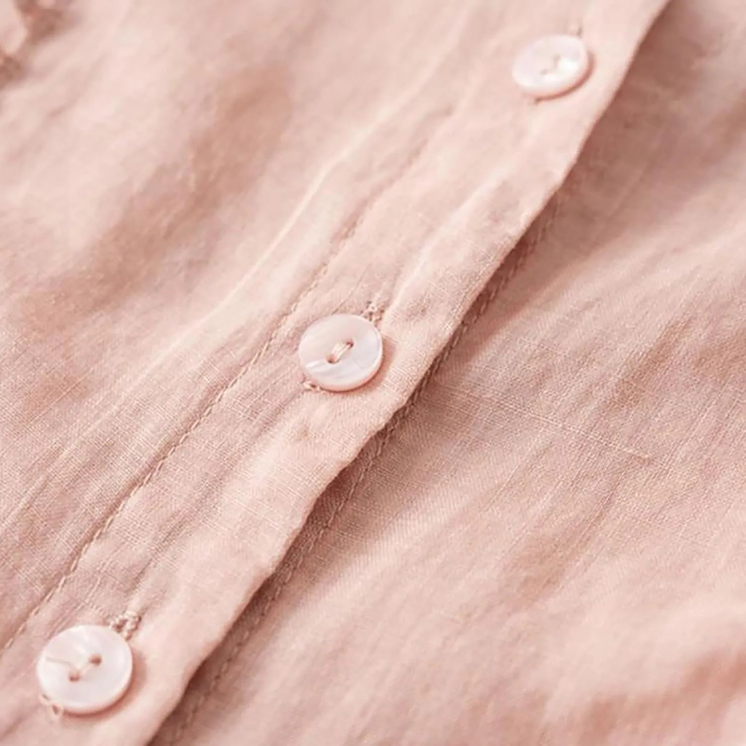 Cotton Linen Tops for Women Summer V Neck Tshirts 3/4 Sleeves Boho Embroidery Dressy Blouse 2025 Causal Loose Tunics