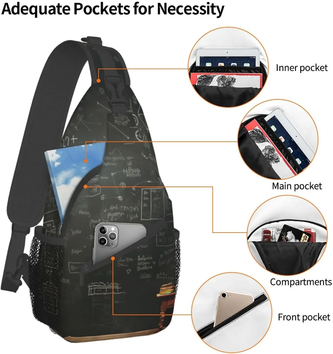 Couple Parrots Olive Crossbody Bag Chest Shoulder Bag Small Casual Backpack Suitable For Women Men Hiking