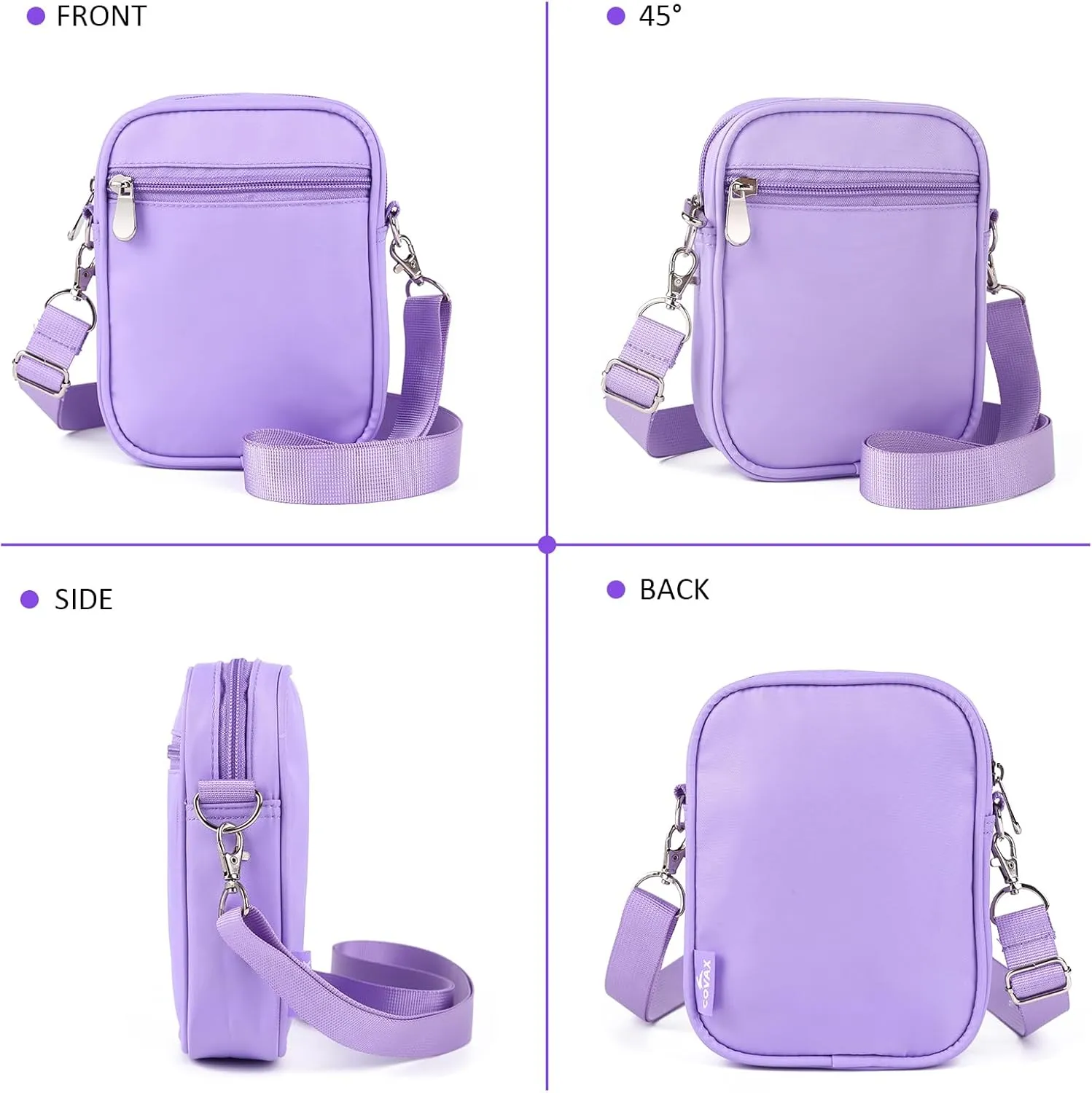 COVAX Small Crossbody Bag Purse for Women, Trendy Fleece Shoulder Handbags, Cell Phone Crossbody Bags with Credit Card Slots