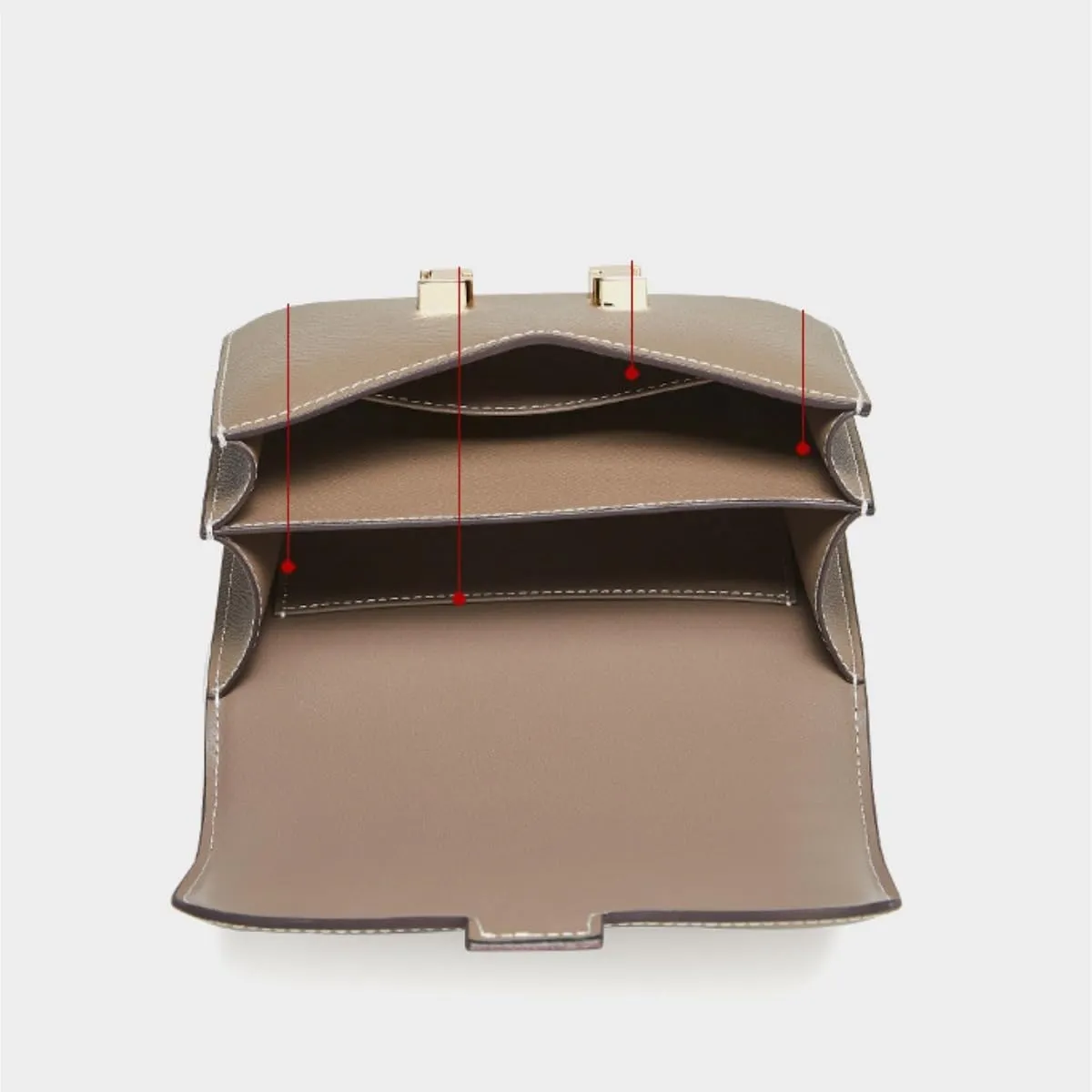Cowhide Small Square Bag, One-shoulder Crossbody Bag