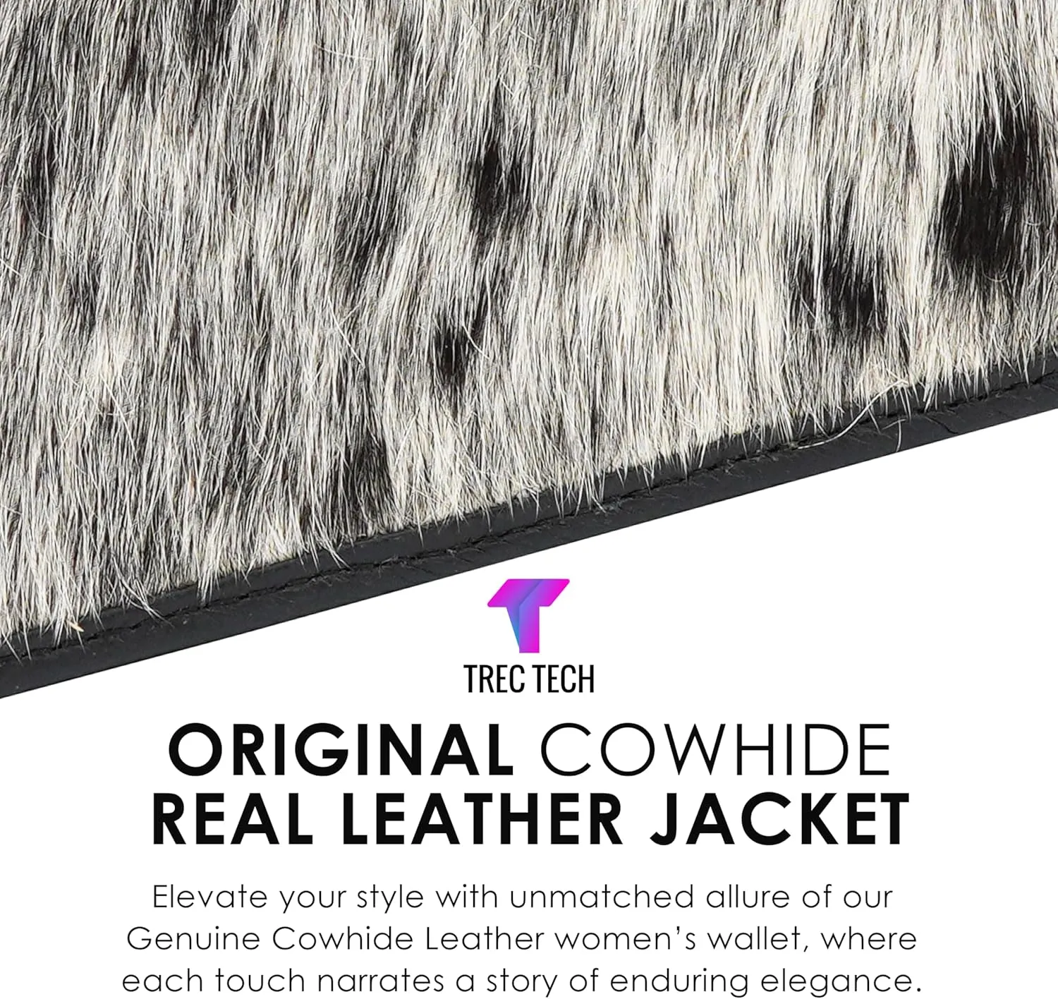 Cowhide Wallet for Women, Cow Skin Zipper Leather Clutch, Western Wristlet Hand Purse, Mothers Day Gift, Fur Wallets for Her
