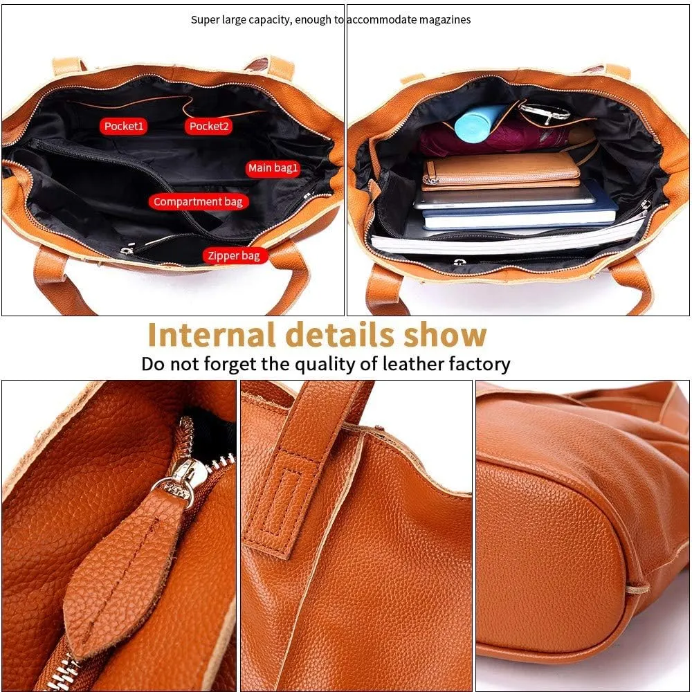 Cowhide Women's Bag Large Premium Soft Genuine Leather Women's Shoulder Bag
