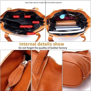 Cowhide Women's Bag Large Premium Soft Genuine Leather Women's Shoulder Bag