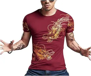 CRBT Mens Form Fitting T Shirt Soft Cool Unique Short Sleeves Top Muscle Cotton Shirts
