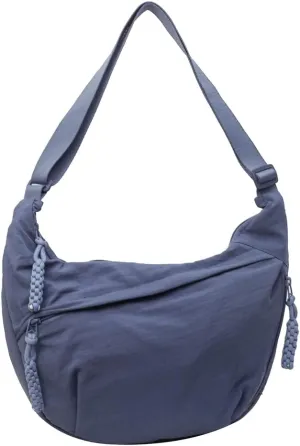Crescent Crossbody Bags for Women Hobo Bag Luna Bag Dumpling Bag Nylon Multi-Pocket Sling Bag Moon Shoulder Bag (Blue)