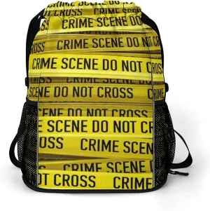 Crime Scene Gym Bag Workout Gym Backpack with Shoe Compartment Sports Bags for Women Men