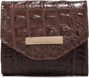 Crocodile Small Wallets Short Vintage Leather Credit Card Holder Luxury Clutch Mini Coin Purse for Women
