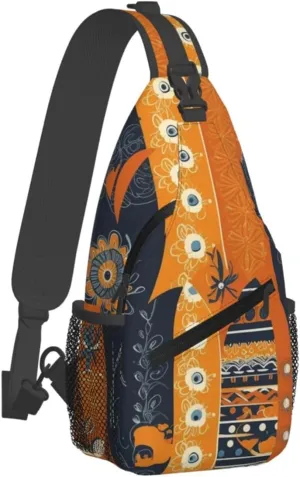 Crossbody Bag for Women Men Complex Color Patterns Chest Bag Crossbody Sling Bag Adjustable Shoulder Bag