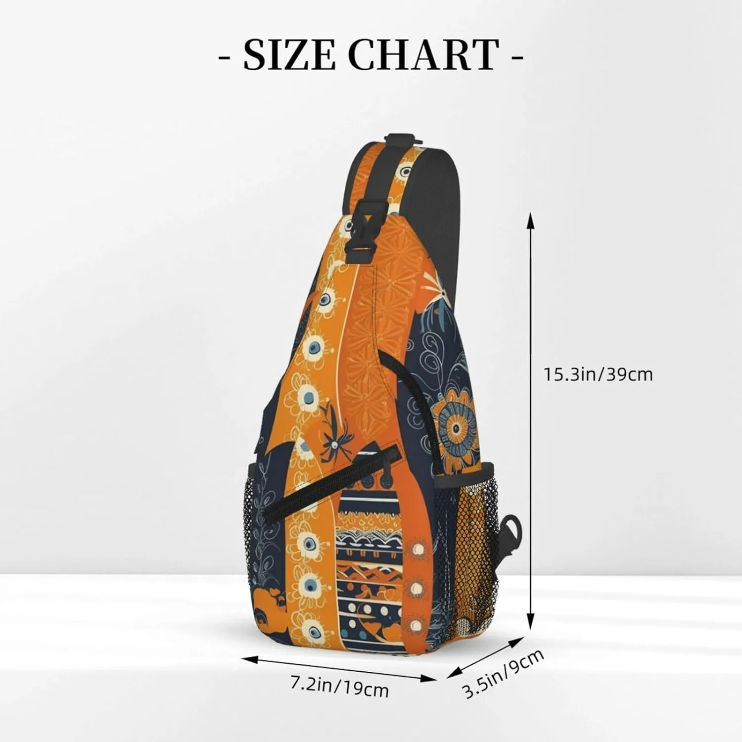 Crossbody Bag for Women Men Complex Color Patterns Chest Bag Crossbody Sling Bag Adjustable Shoulder Bag