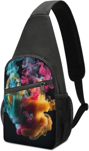Crossbody Bag for Women Men Sling Bag Pirate Skull Chest Bag Crossbody Adjustable Shoulder Bag