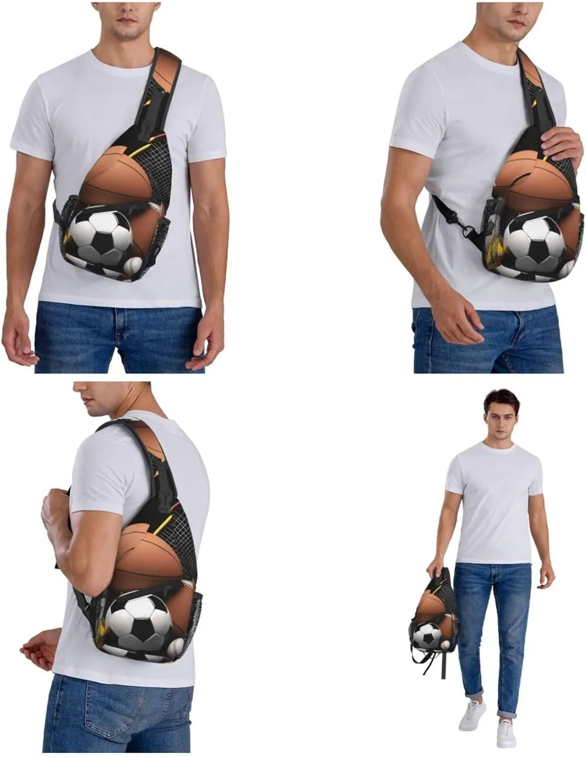 Crossbody Bag for Women Men Sports Themed_75147537 Chest Bag Crossbody Sling Bag Adjustable Shoulder Bag