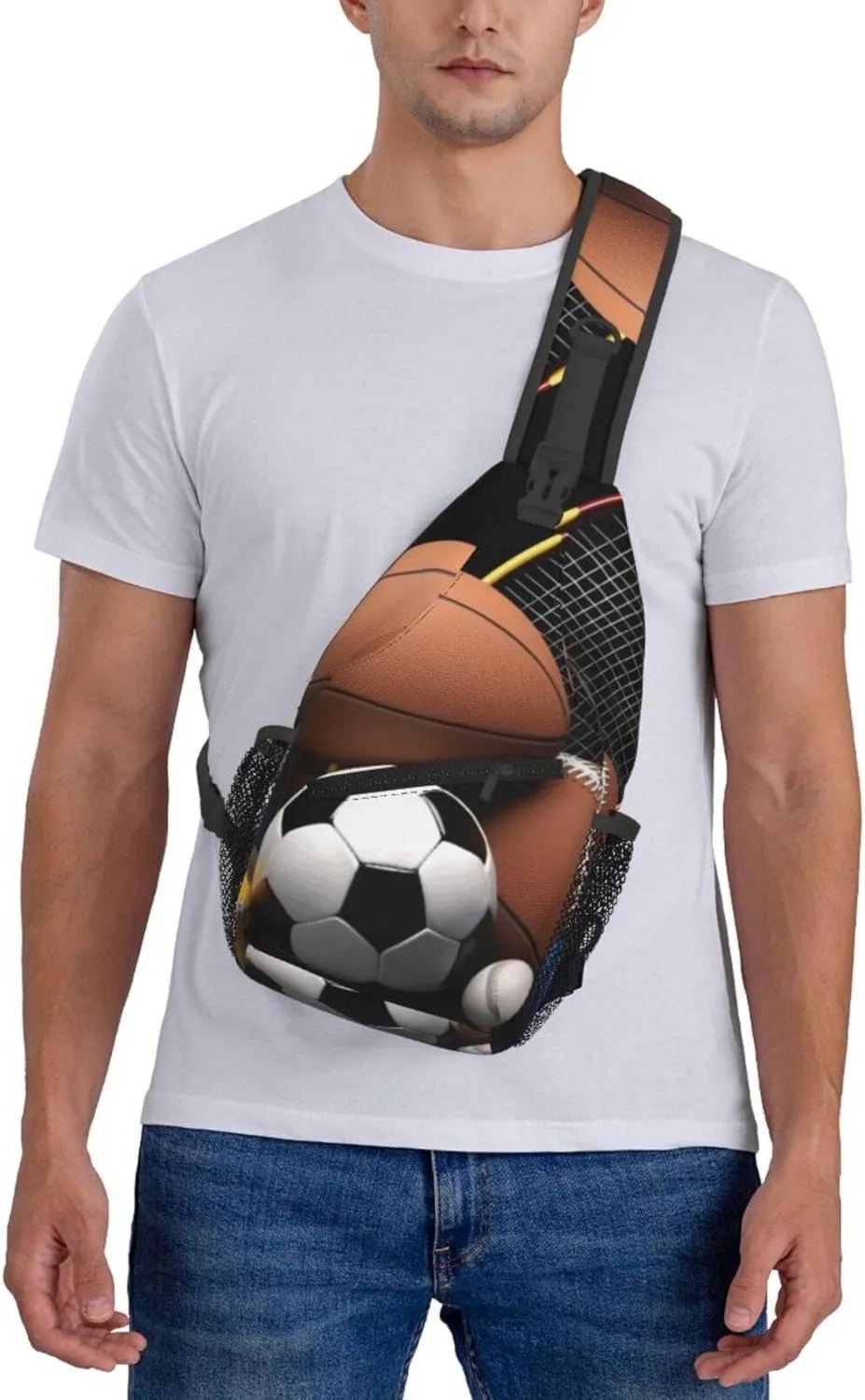 Crossbody Bag for Women Men Sports Themed_75147537 Chest Bag Crossbody Sling Bag Adjustable Shoulder Bag