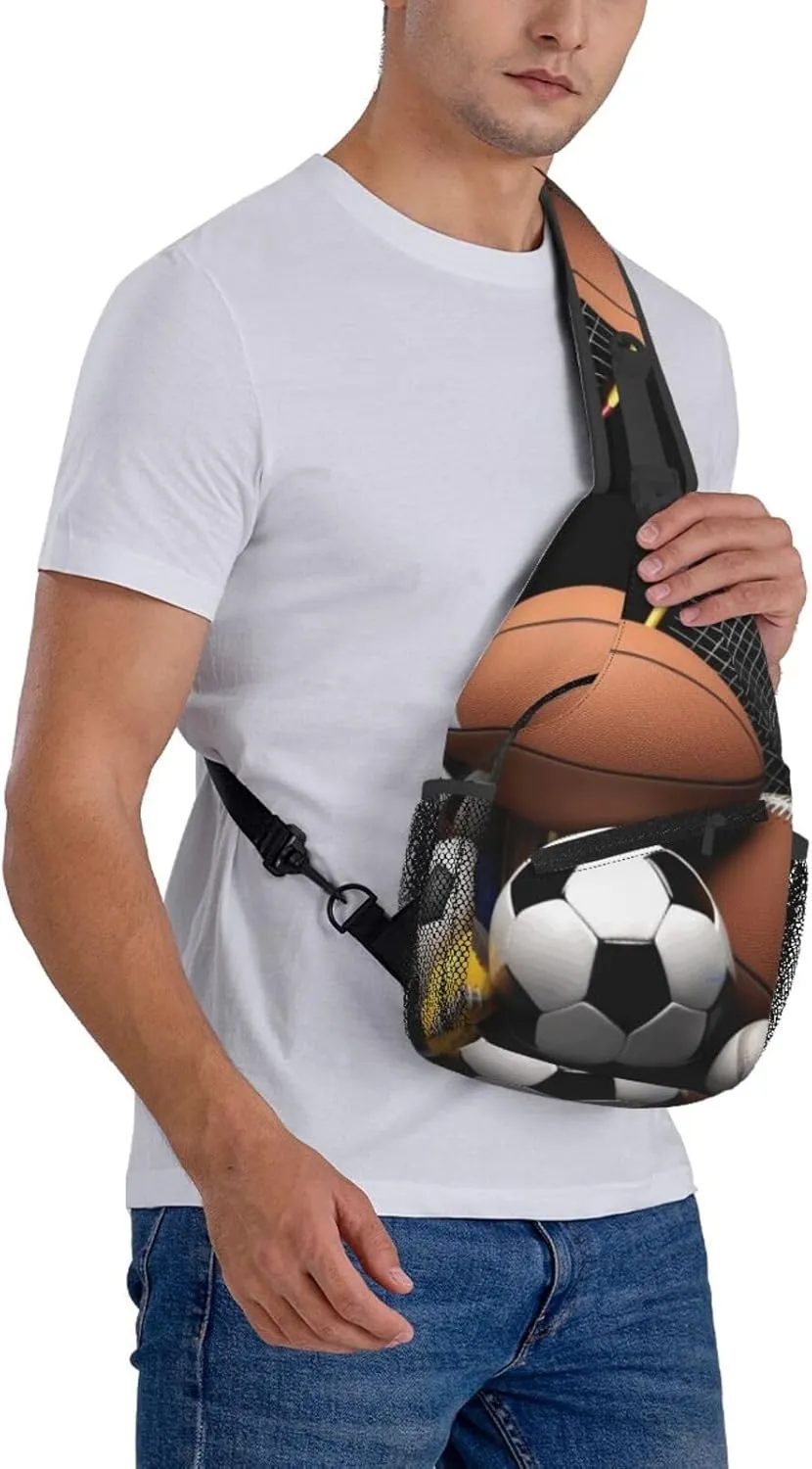 Crossbody Bag for Women Men Sports Themed_75147537 Chest Bag Crossbody Sling Bag Adjustable Shoulder Bag