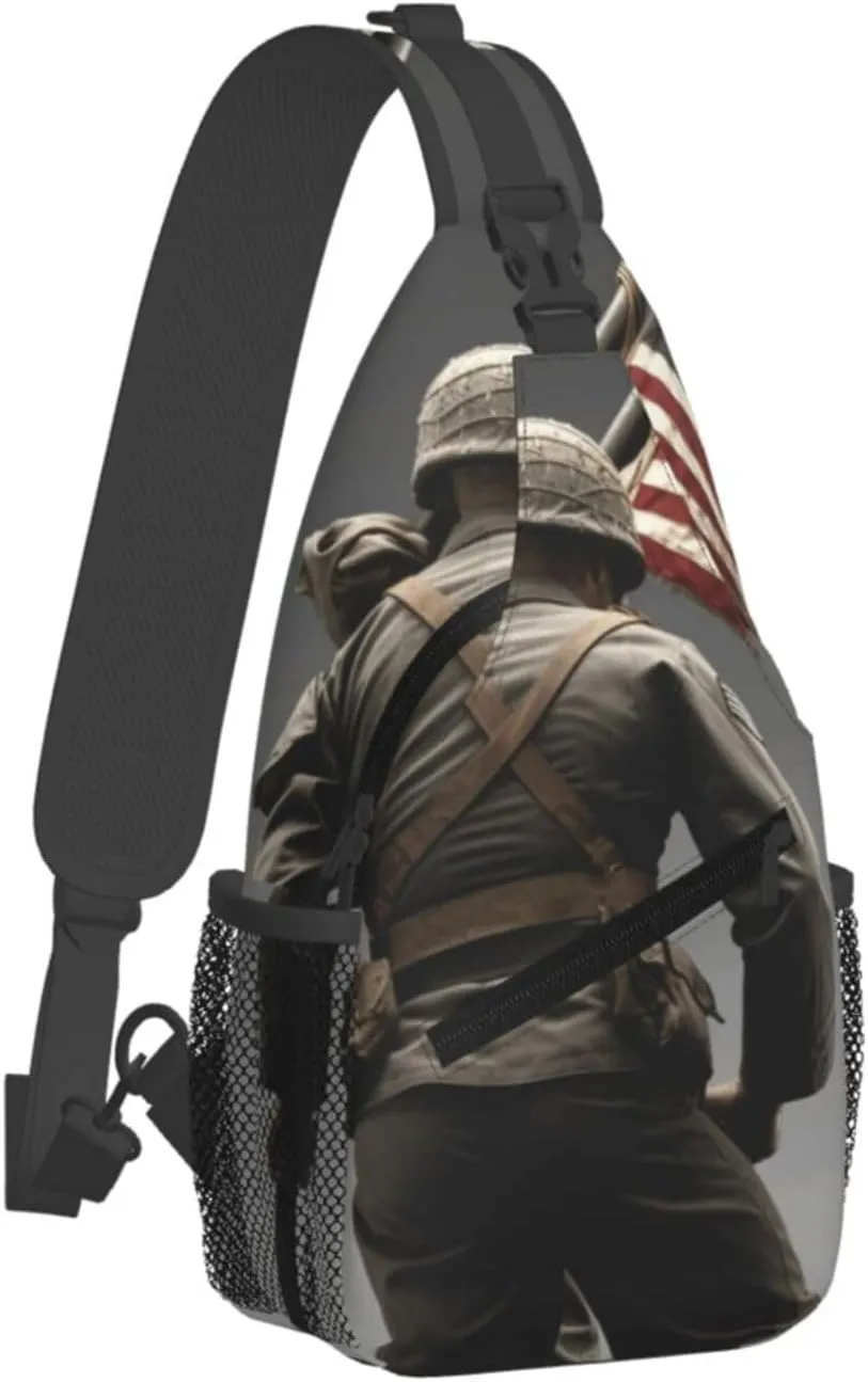 Crossbody Bag for Women Men United States Marine_75091586 Chest Bag Crossbody Sling Bag Adjustable Shoulder Bag