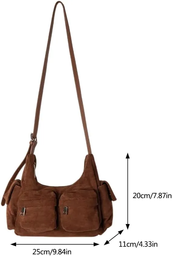 Crossbody Bag for Women Multi Pockets Shoulder Bags Soft Leather Travel Purses Satchel Casual Fashion Armpit Purse