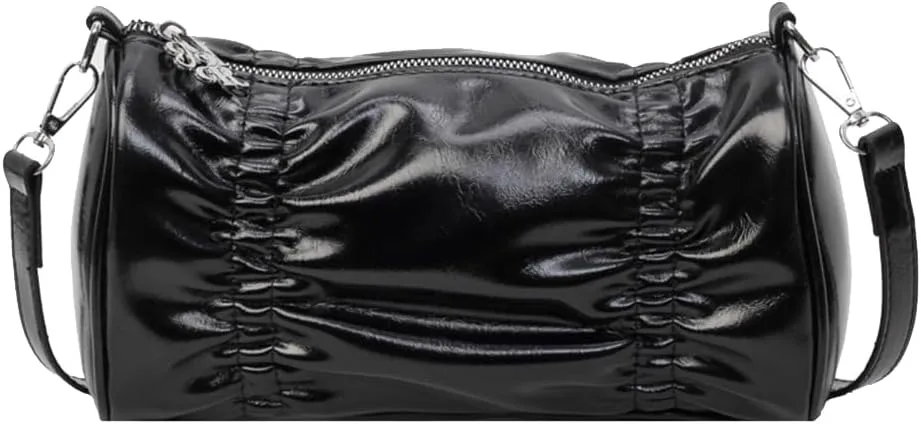 Crossbody Bag for Women PU Leather Shoulder Bag Pleated Pillow Handbag Soft Top Handle Bag Small Capacity Tote Bag