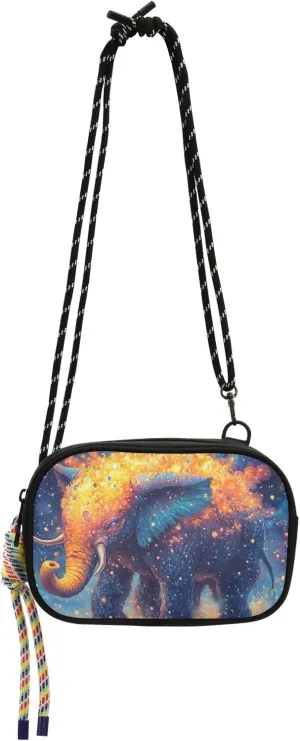 Crossbody Bag Mystical Cosmic Elephant Phone Purse Small Handbag