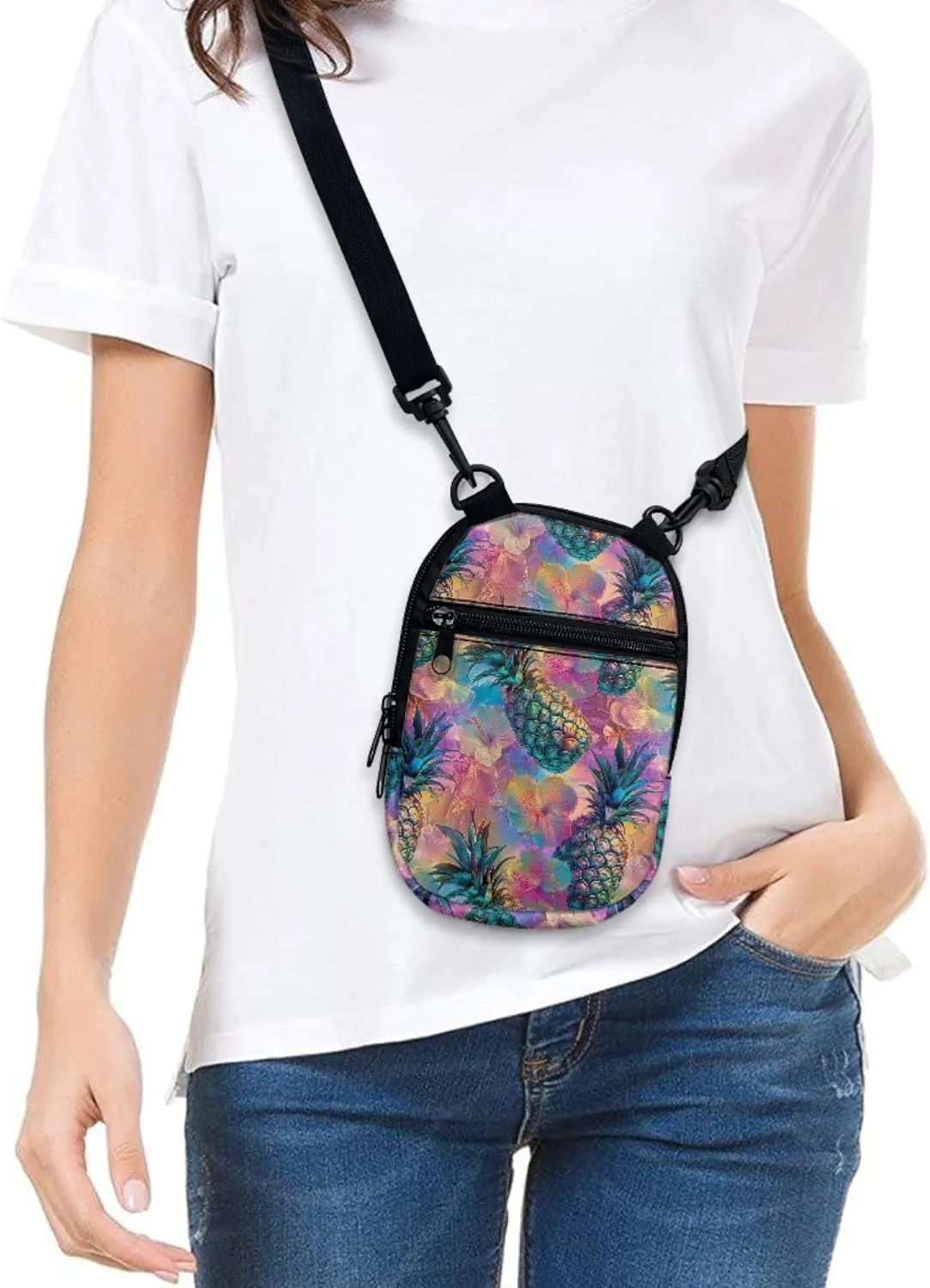 Crossbody Bag Womens Small Shoulder Bag Messenger Bag Cell Phone Travel Handbag with Zipper Pockets Shoulder Straps