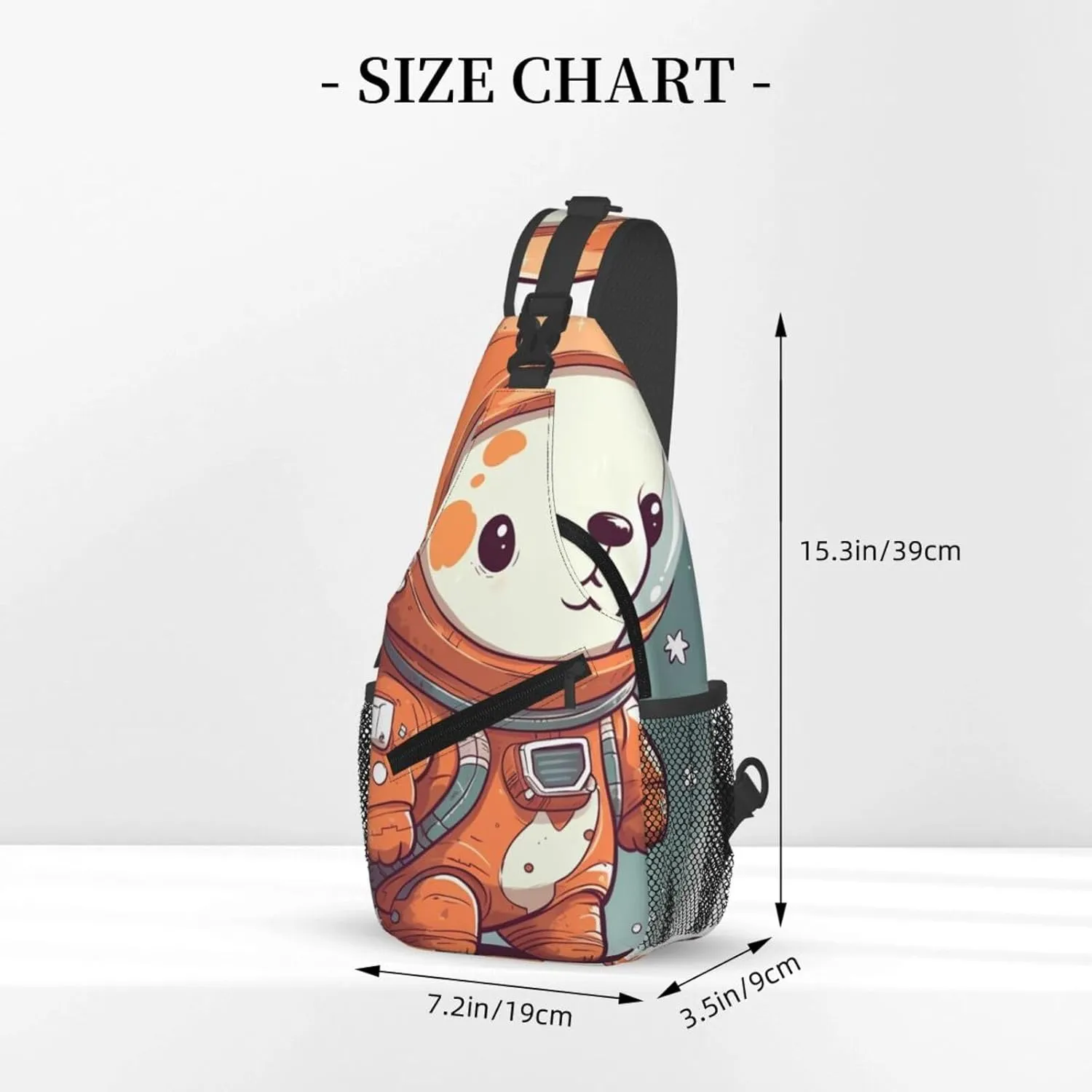 Crossbody Bags for Women Men Trendy Sling Bag Casual Chest Bag Rabbit and Cup Shoulder Bag for Travel Sport