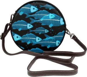 Crossbody Bags for Women, Round PU Leather Purses Crossbody Handbag Purse with Adjustable Strap