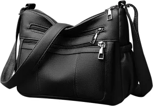 Crossbody Bags for Women Vegan Leather Small Purse Cross Body Purse Handbags Satchel Trendy Lightweight Shoulder Bag