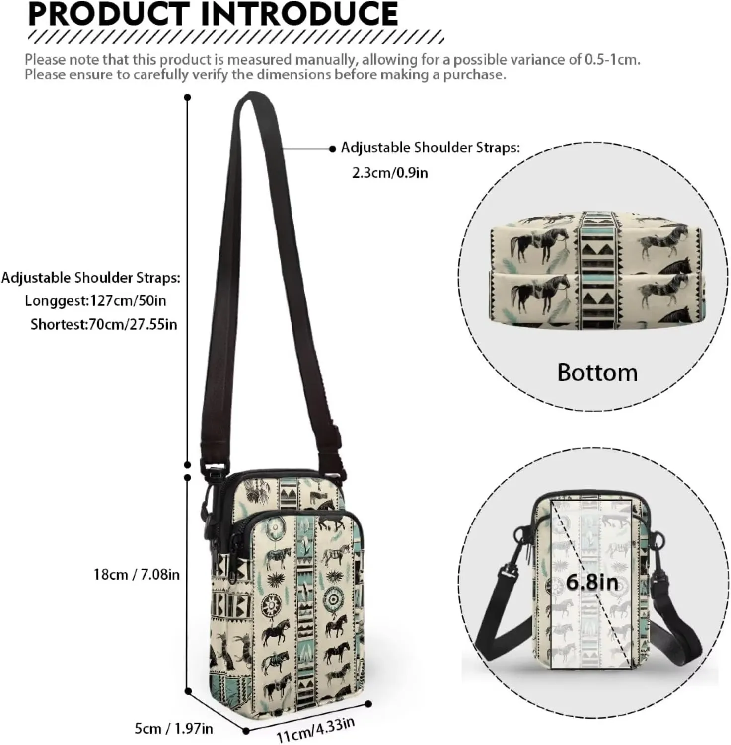 Crossbody Pouch Small Shoulder Bag for Men Travel Messenger Bag