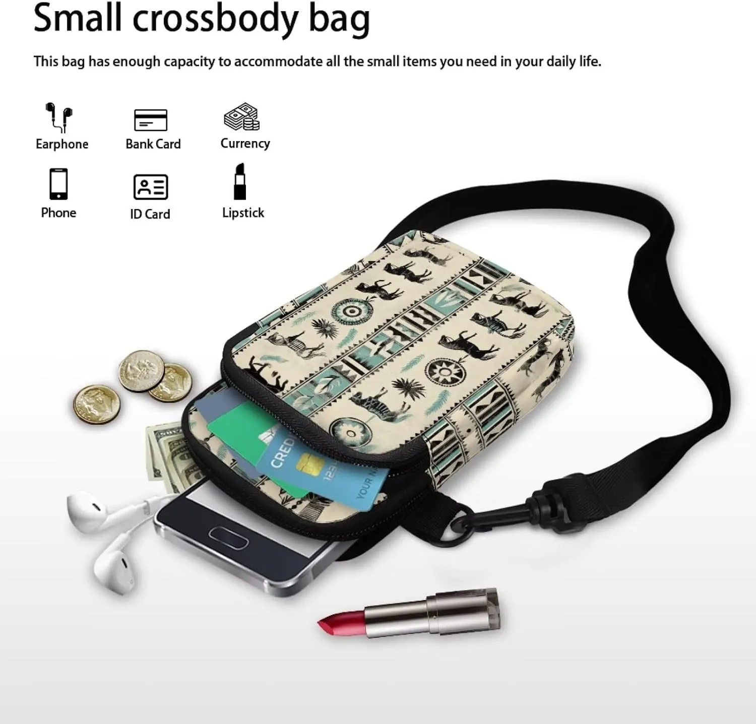 Crossbody Pouch Small Shoulder Bag for Men Travel Messenger Bag