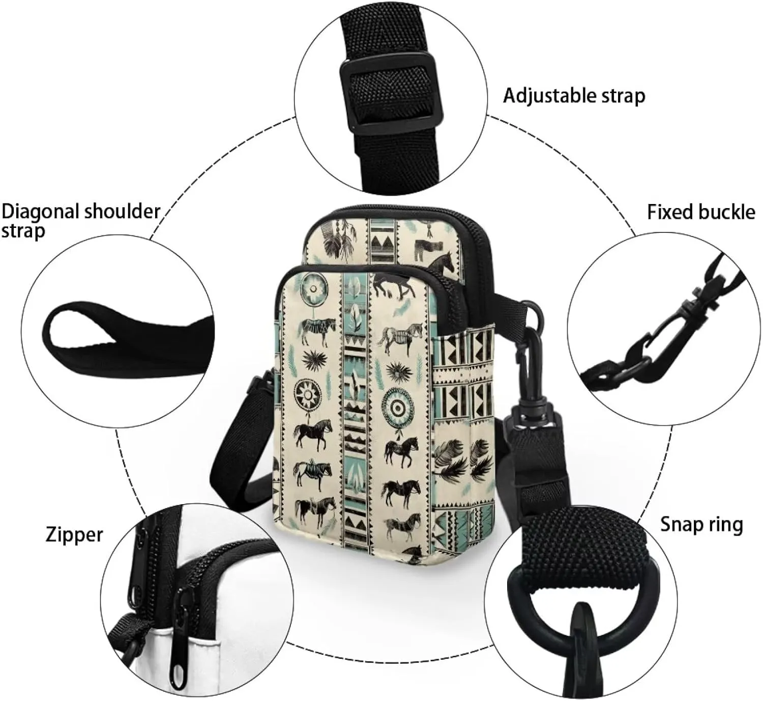 Crossbody Pouch Small Shoulder Bag for Men Travel Messenger Bag