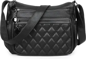 Crossbody Purse for Women Ladies Soft PU Leather Shoulder Bag Medium Roomy Handbag Fashion Tote Top Handle Satchel