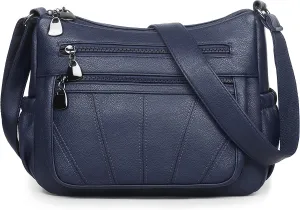 Crossbody Purse for Women Ladies Soft PU Leather Shoulder Bag Medium Roomy Handbag Fashion Tote Top Handle Satchel