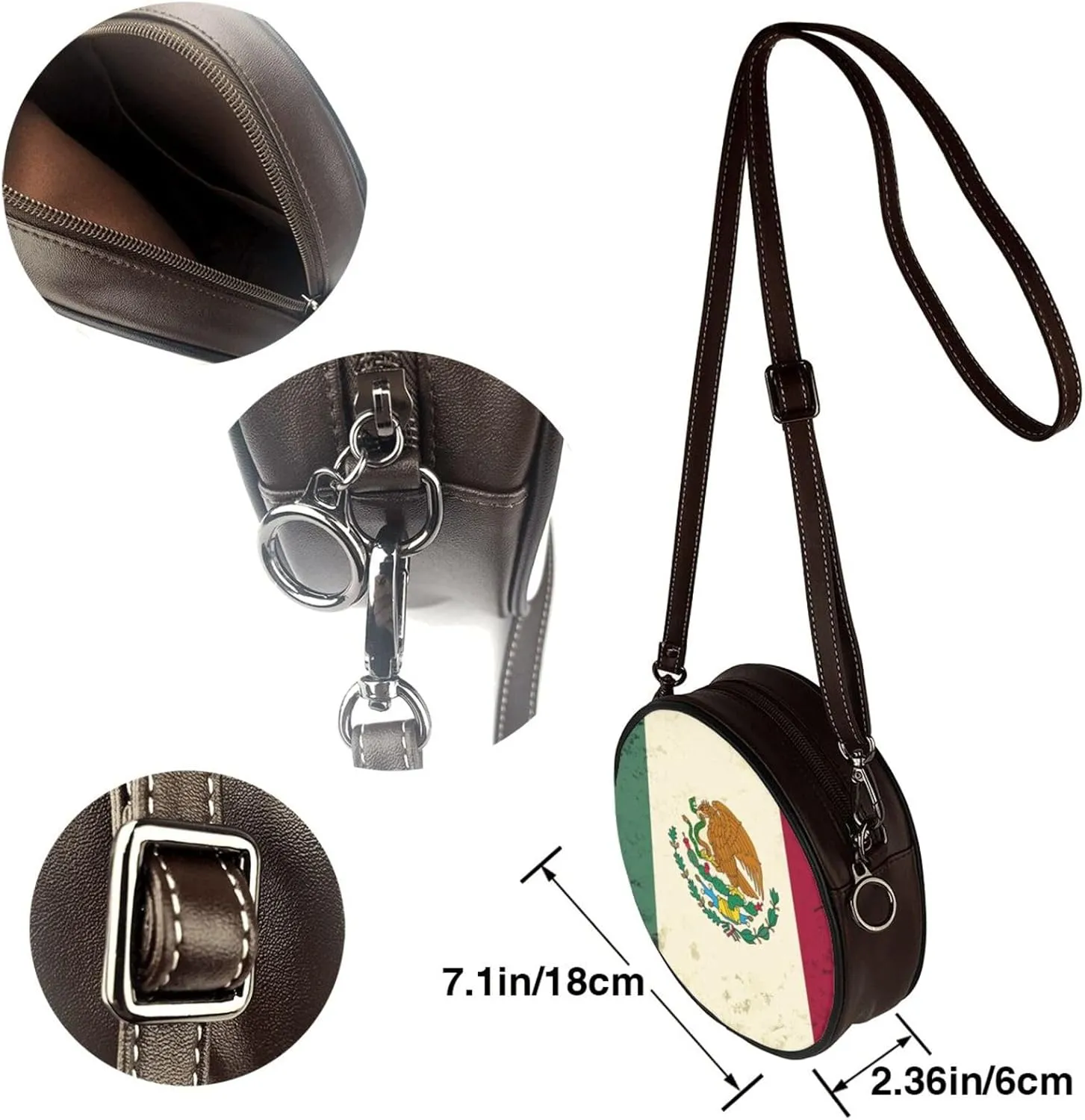 Crossbody Shoulder Bags for Women Small Round Satchel Handbags Purse