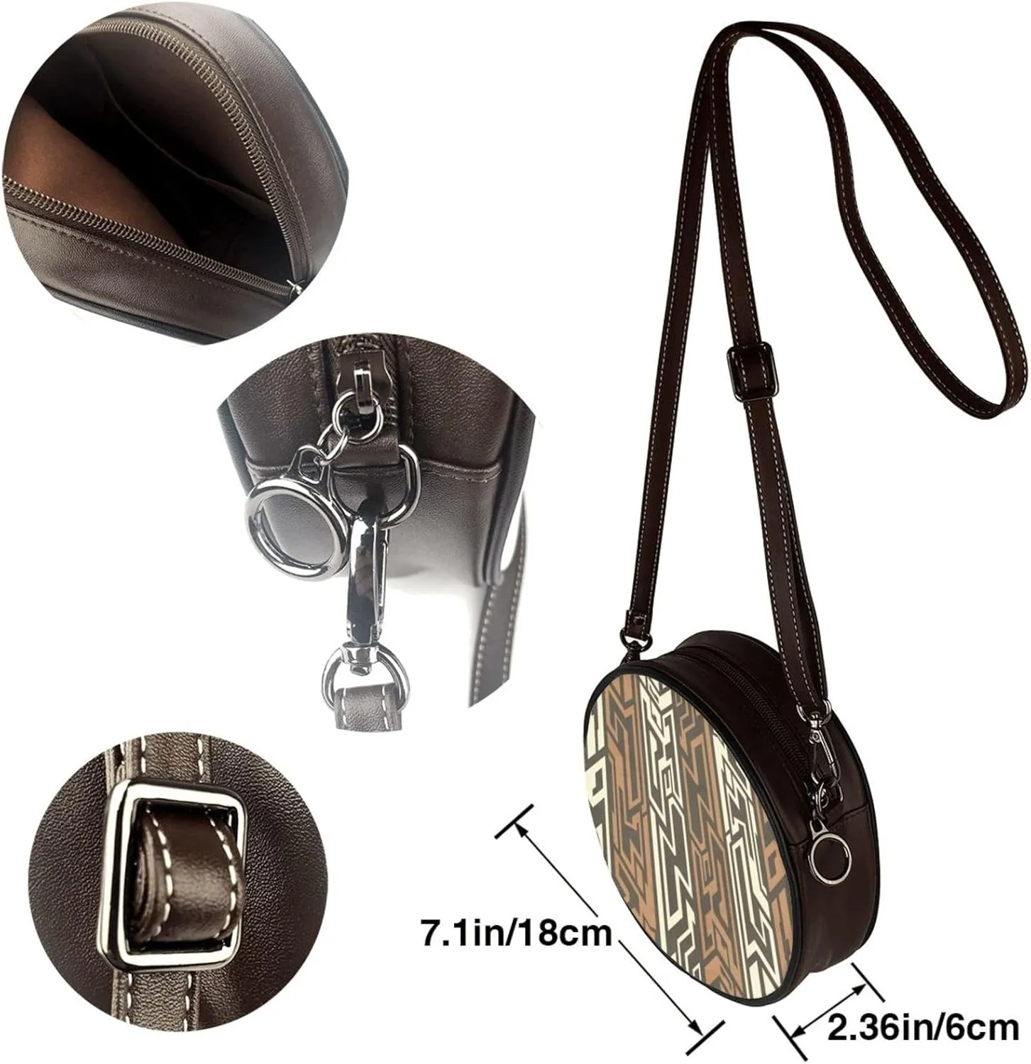 Crossbody Shoulder Bags for Women Small Round Satchel Handbags Purse