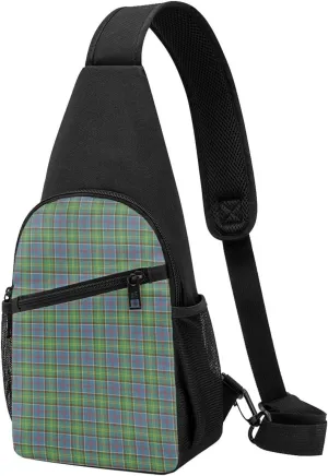 Crossbody Sling Backpack Ayrshire District Tartan Shoulder Chest Bag Daypack for Traveling Sport