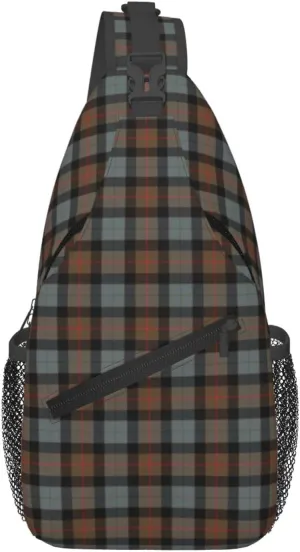 Crossbody Sling Backpack Clan Gunn Weathered Tartan Shoulder Chest Bag Daypack for Traveling Sport