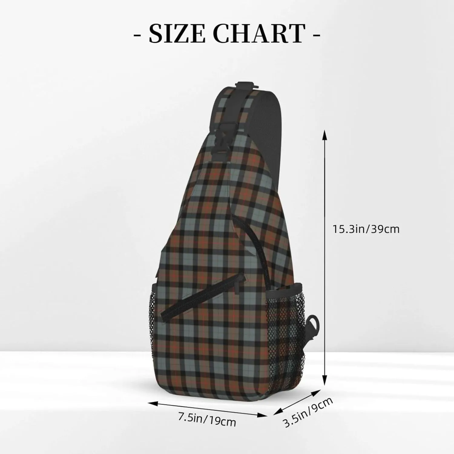 Crossbody Sling Backpack Clan Gunn Weathered Tartan Shoulder Chest Bag Daypack for Traveling Sport