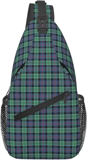 Crossbody Sling Backpack Clan Mactaggart Ancient Tartan Shoulder Chest Bag Daypack for Traveling Sport