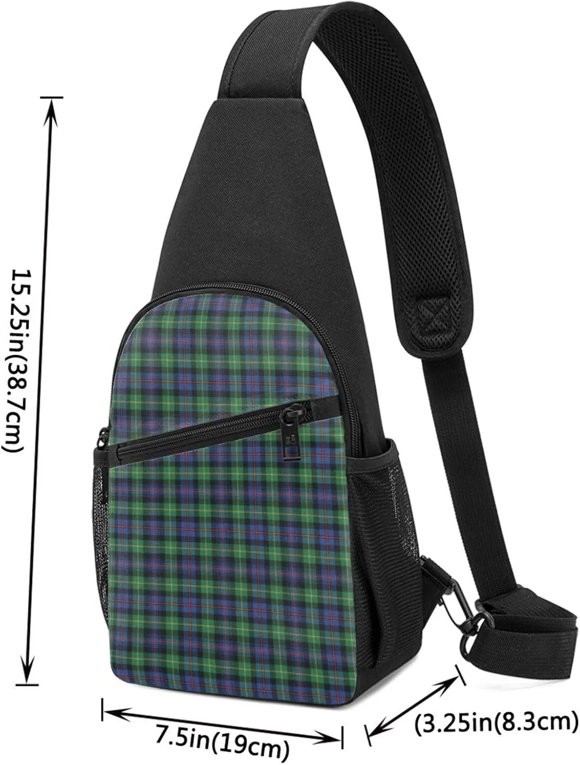 Crossbody Sling Backpack Farquharson Ancient Tartan Shoulder Chest Bag Daypack for Traveling Sport