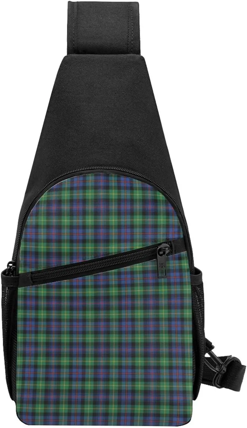 Crossbody Sling Backpack Farquharson Ancient Tartan Shoulder Chest Bag Daypack for Traveling Sport