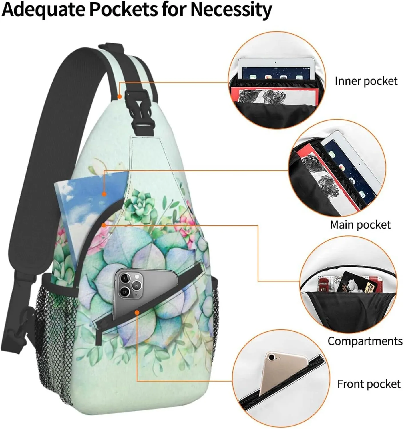Crossbody Sling Backpack Sling Bag Chest Bag Shoulder Bag Travel Hiking Daypack For Men Women-Summer Vacation Scene