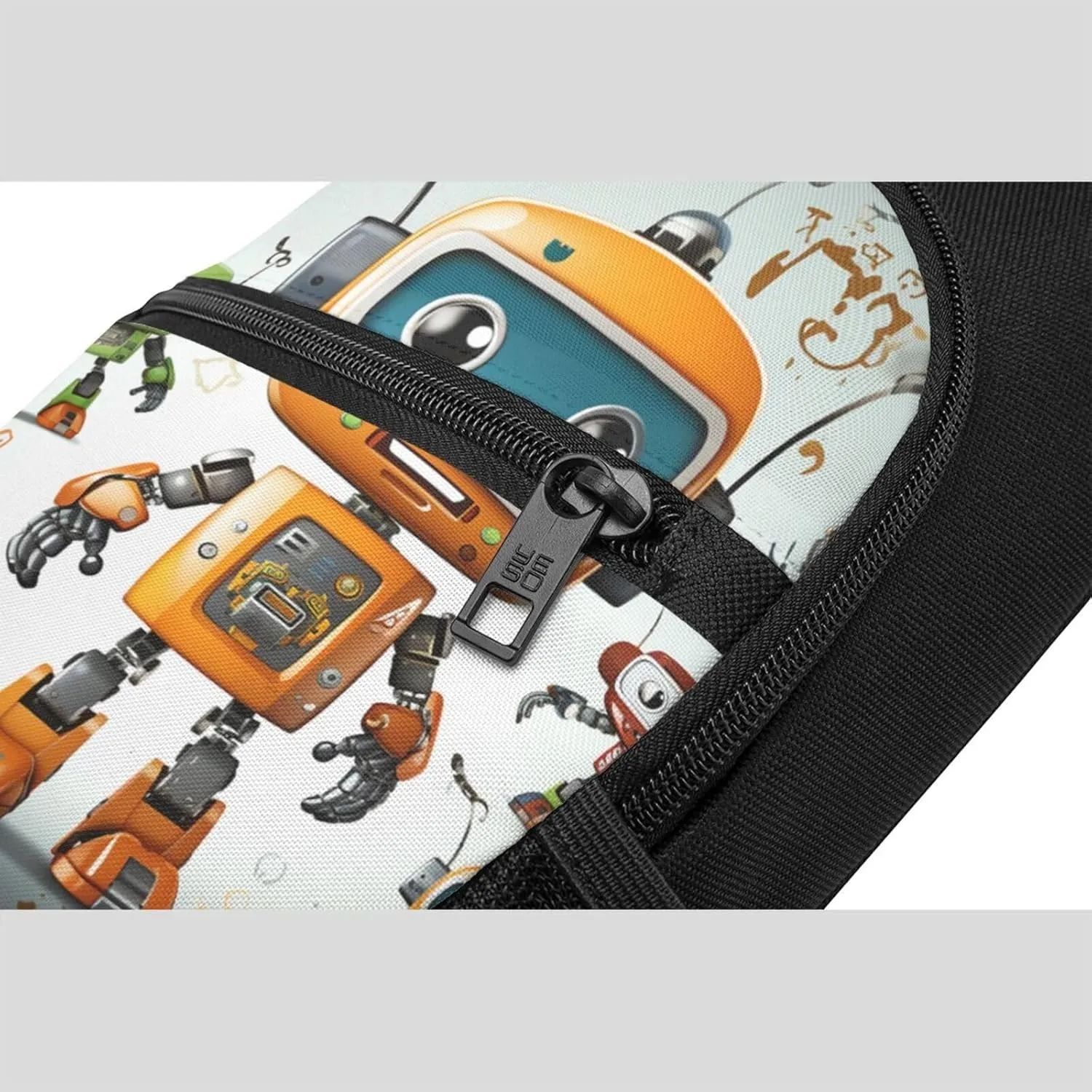 Crossbody Sling Backpack Sling Bag for Men Women Cross Chest Bag Shoulder Bag Cute Cartoon Robots Travel Hiking Daypack