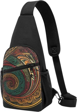Crossbody Sling Backpack Sling Bag for Men Women Cross Chest Bag Shoulder Bag Dark Teal HD Images Travel Hiking Daypack