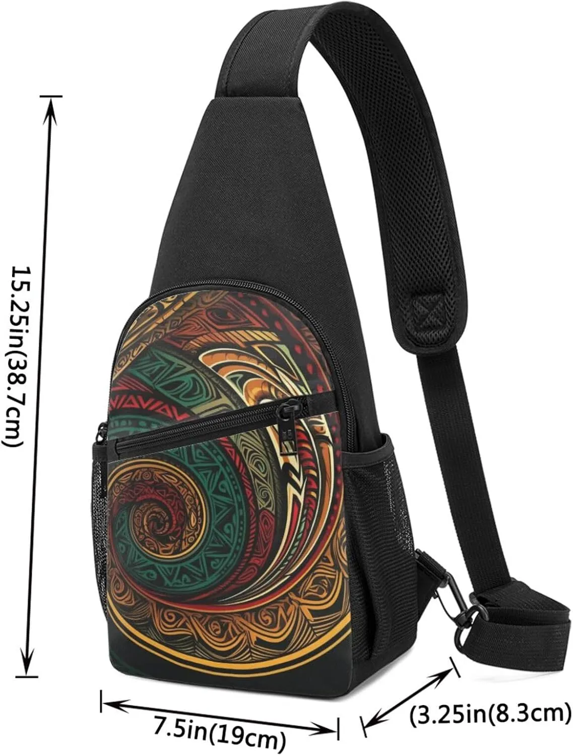 Crossbody Sling Backpack Sling Bag for Men Women Cross Chest Bag Shoulder Bag Dark Teal HD Images Travel Hiking Daypack
