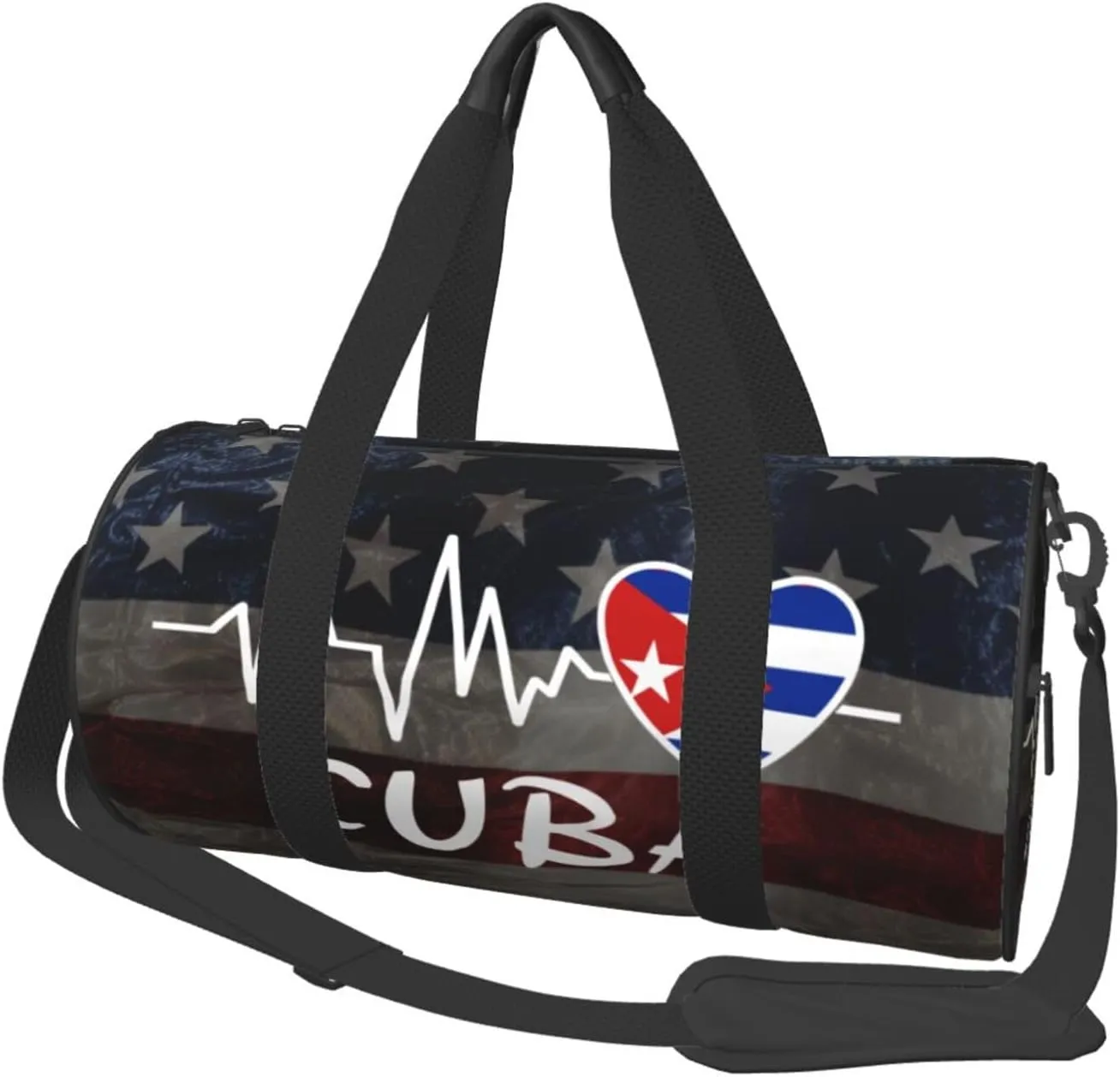 Cuba Heartbeat Duffel Bag Gym Bag Travel Sports Tote Large Foldable Beach Swim Yoga4