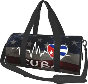 Cuba Heartbeat Duffel Bag Gym Bag Travel Sports Tote Large Foldable Beach Swim Yoga4