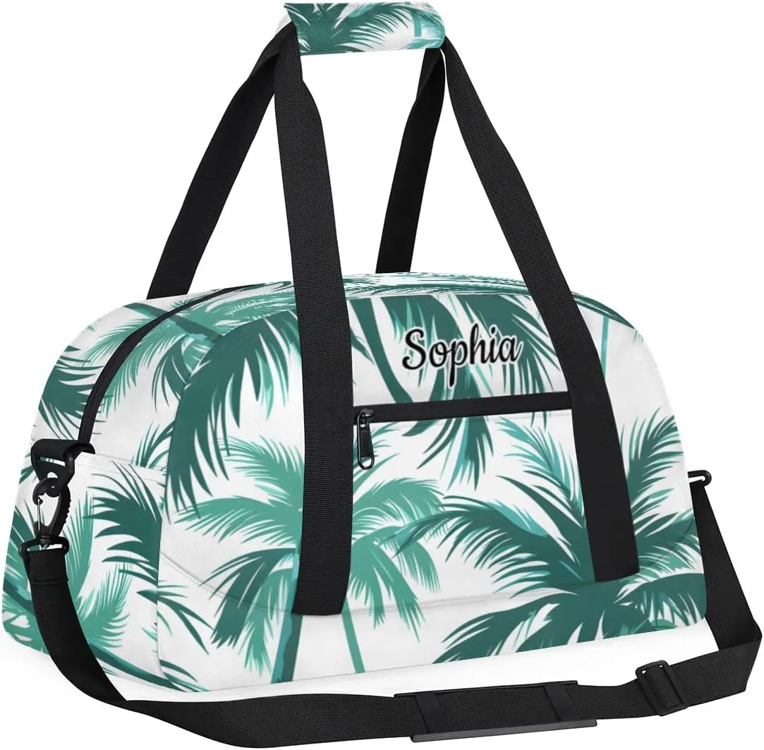 Custom Duffel Bag for Kids Boy Travel Bag Sports Bag Small Gym Bag Dance Tote Kids Duffel Bag Girls Coconut Tree