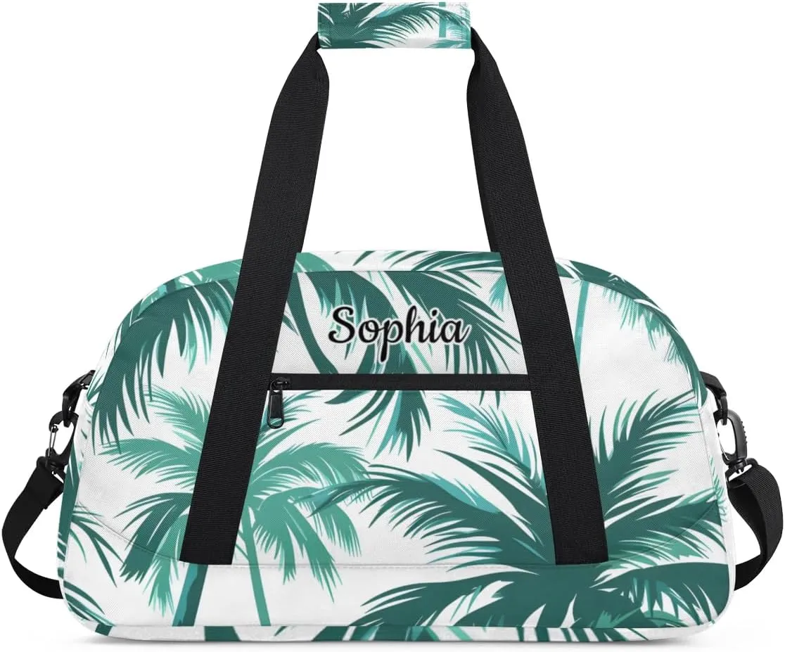 Custom Duffel Bag for Kids Boy Travel Bag Sports Bag Small Gym Bag Dance Tote Kids Duffel Bag Girls Coconut Tree