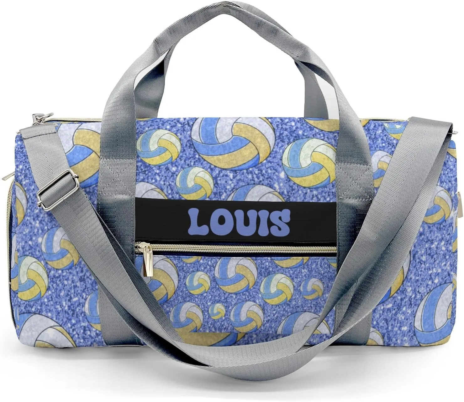 Custom Duffel Bag Sports Sport Volleyball Blue Gym Bag Personalized Travel Carry on Bag