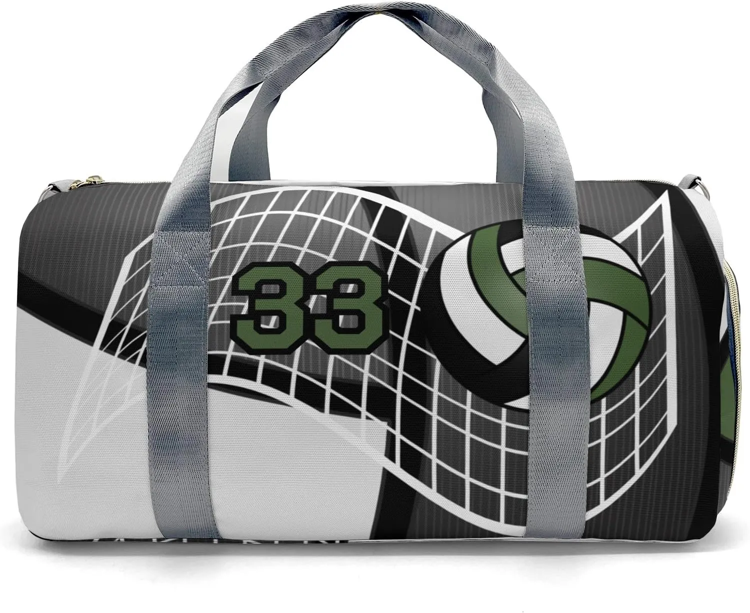 Custom Duffel Overnight Travel Bag for Sports Workout Girls Boys,Volleyball Team Forest Personalized Duffle Bag Gifts