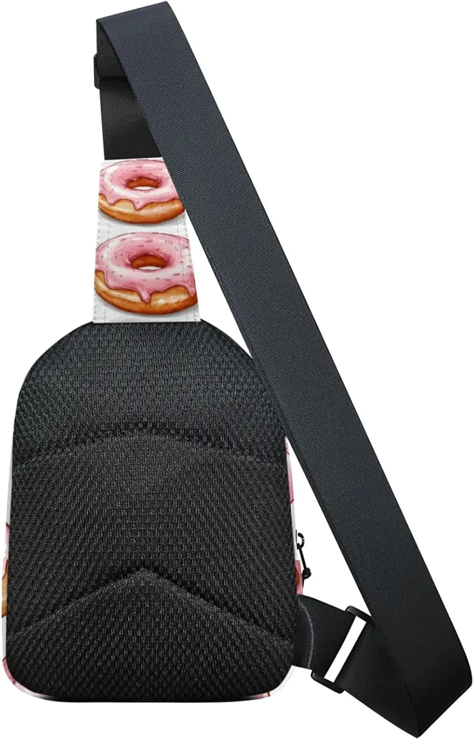 Custom Sling Bag Donuts Cross Body Customize Chest Bag Sweets Dessert Food Theme Daypack for Outdoors Travel Hiking Sports